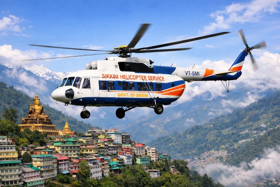Gangtok to Bagdogra Helicopter Service